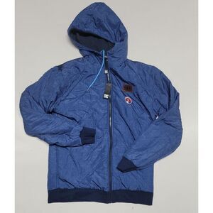 Rare‎ DC Shoes Mens Size Large Reversible Jacket Sample Quilted Hooded Pockets